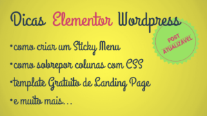 Dicas Elementor WordPress
